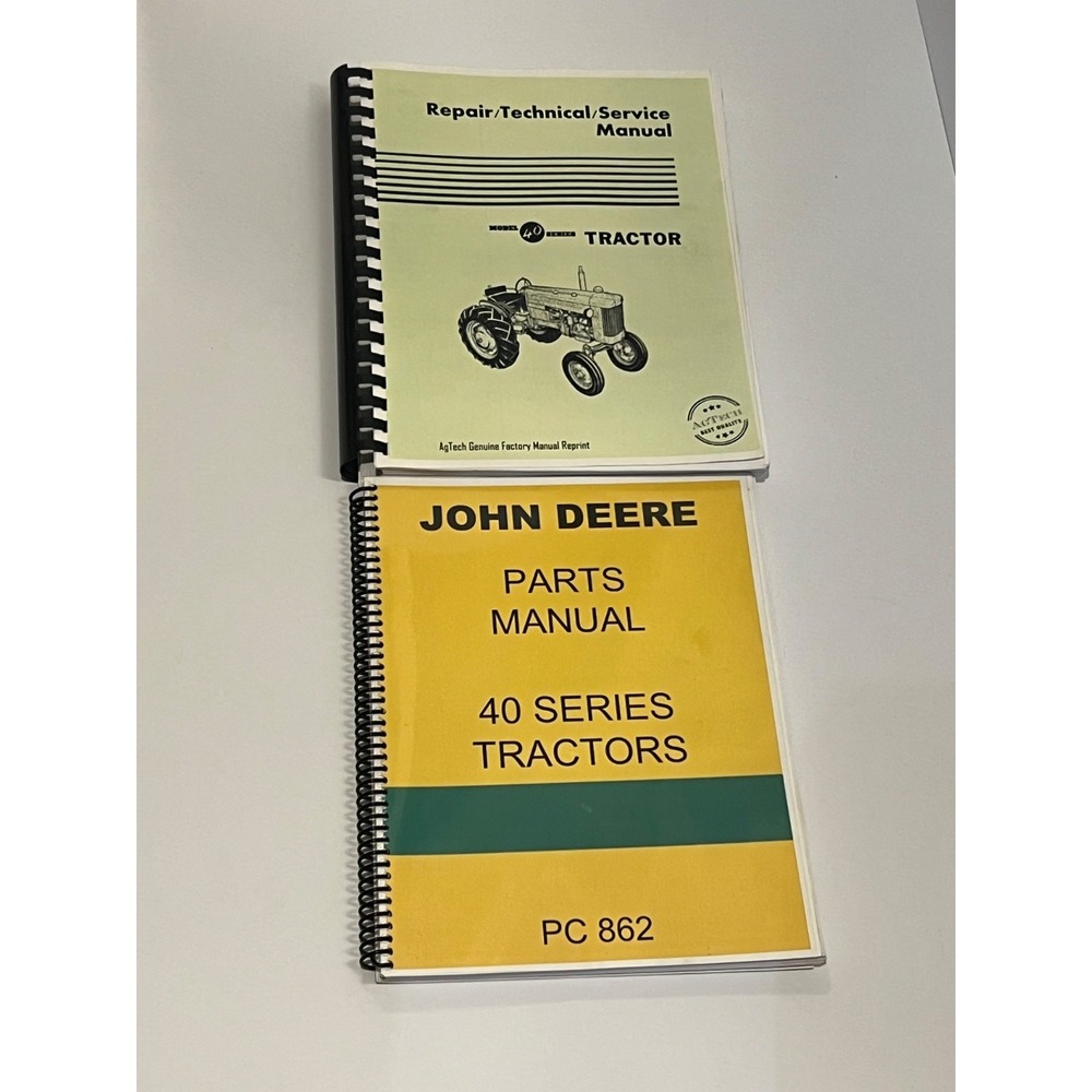 John Deere 40 Series Tractor Repair Technical Service and Parts Manuals PC 862